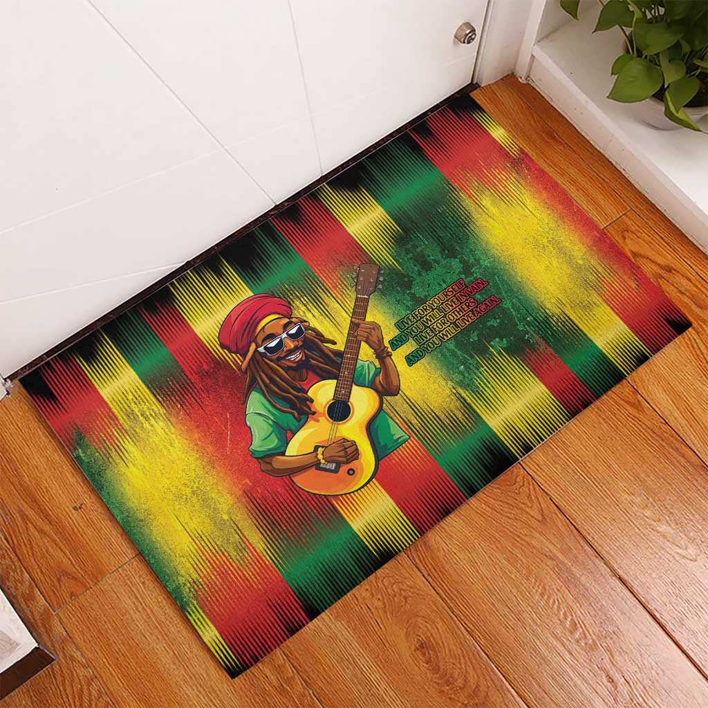 Honoring Reggae Legend Bob Birthday Rubber Doormat - Wonder Print Shop