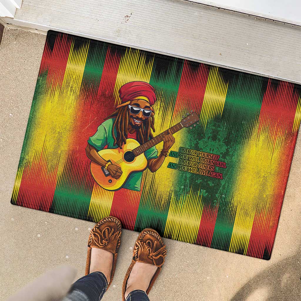 Honoring Reggae Legend Bob Birthday Rubber Doormat - Wonder Print Shop