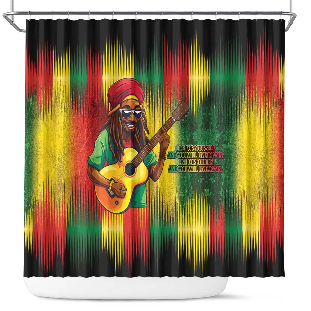 Honoring Reggae Legend Bob Birthday Shower Curtain