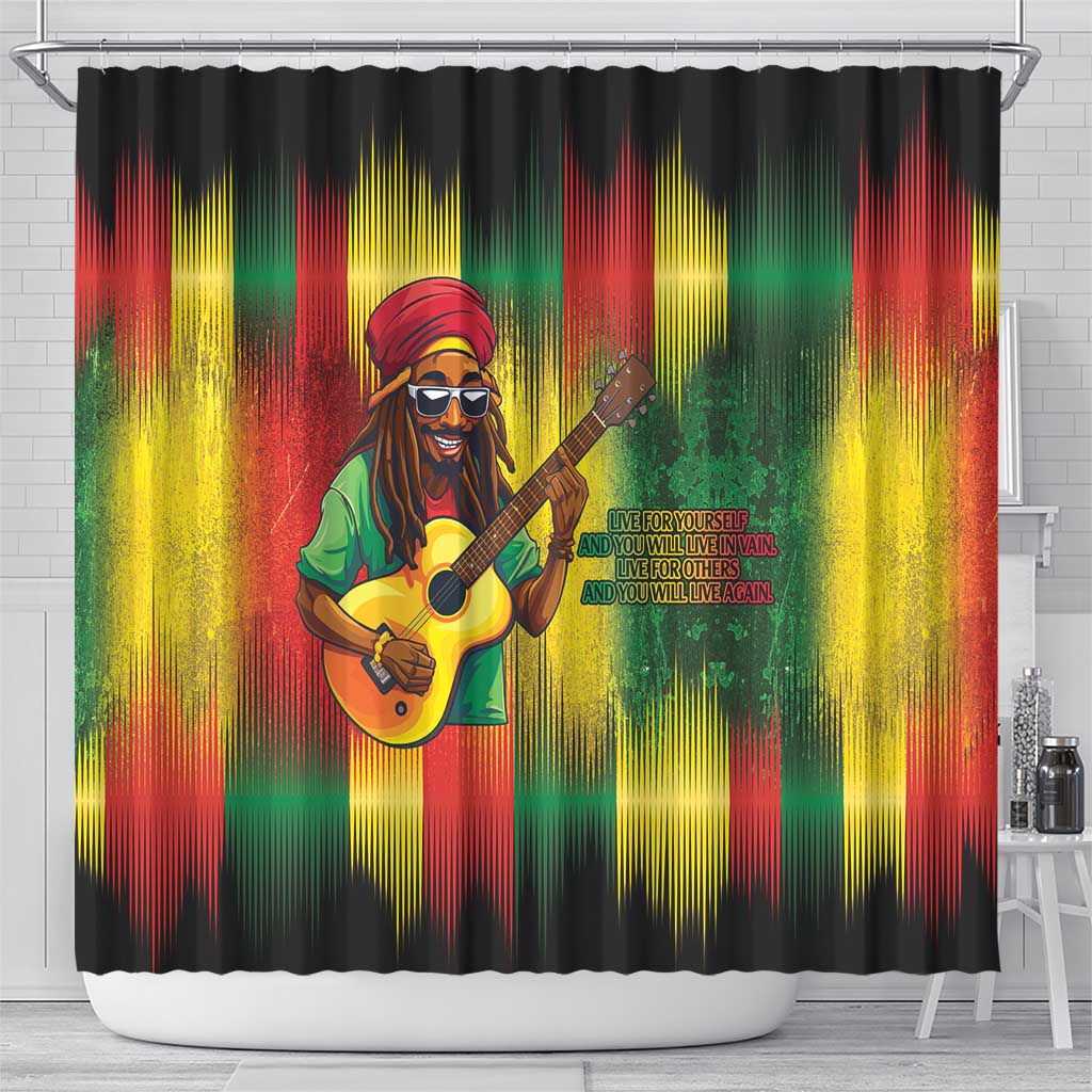 Honoring Reggae Legend Bob Birthday Shower Curtain