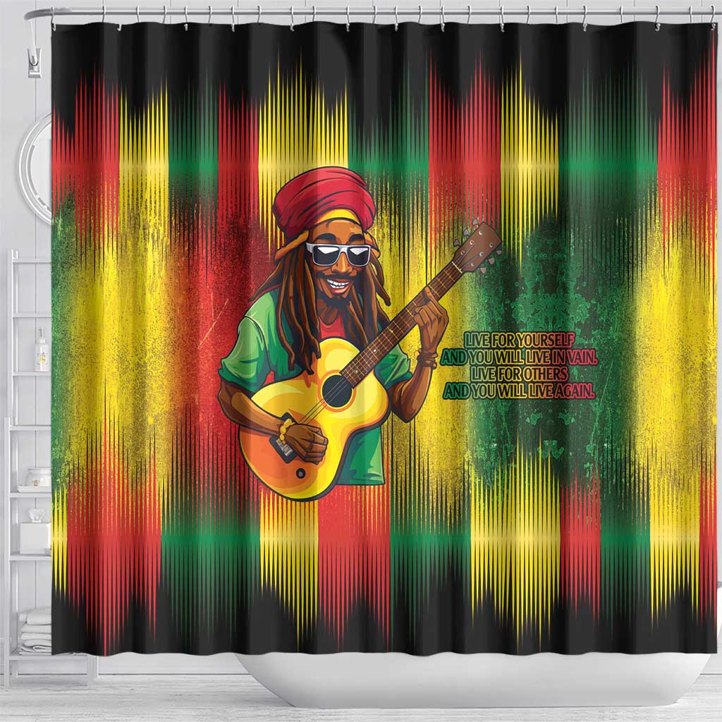 Honoring Reggae Legend Bob Birthday Shower Curtain