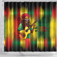Honoring Reggae Legend Bob Birthday Shower Curtain