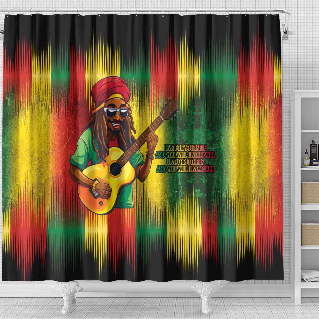 Honoring Reggae Legend Bob Birthday Shower Curtain