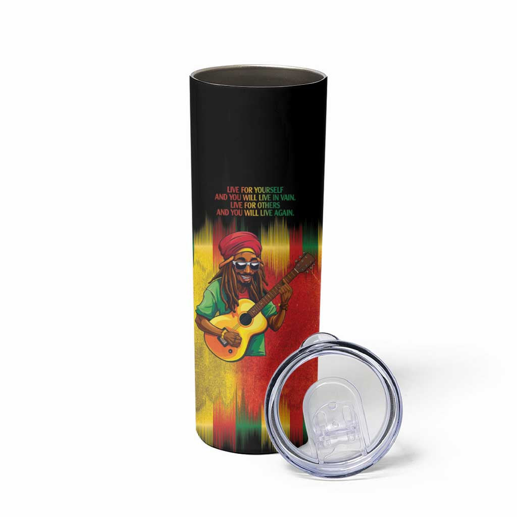 Honoring Reggae Legend Bob Birthday Skinny Tumbler - Wonder Print Shop