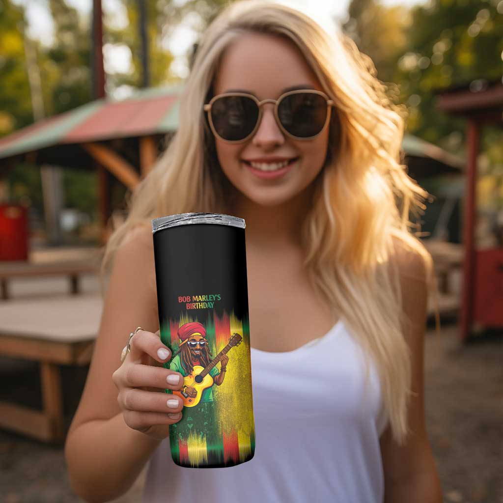 Honoring Reggae Legend Bob Birthday Skinny Tumbler - Wonder Print Shop