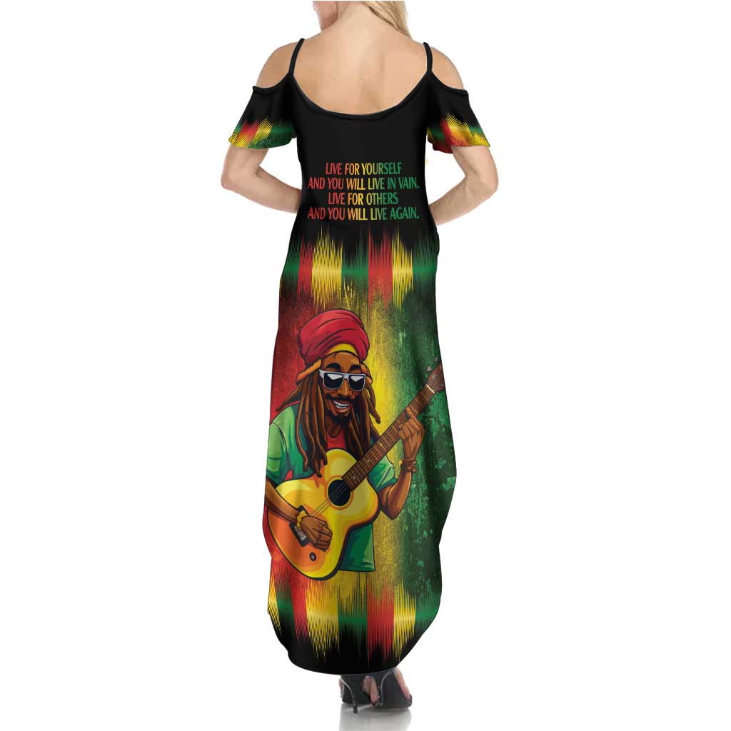 Honoring Reggae Legend Bob Birthday Summer Maxi Dress - Wonder Print Shop