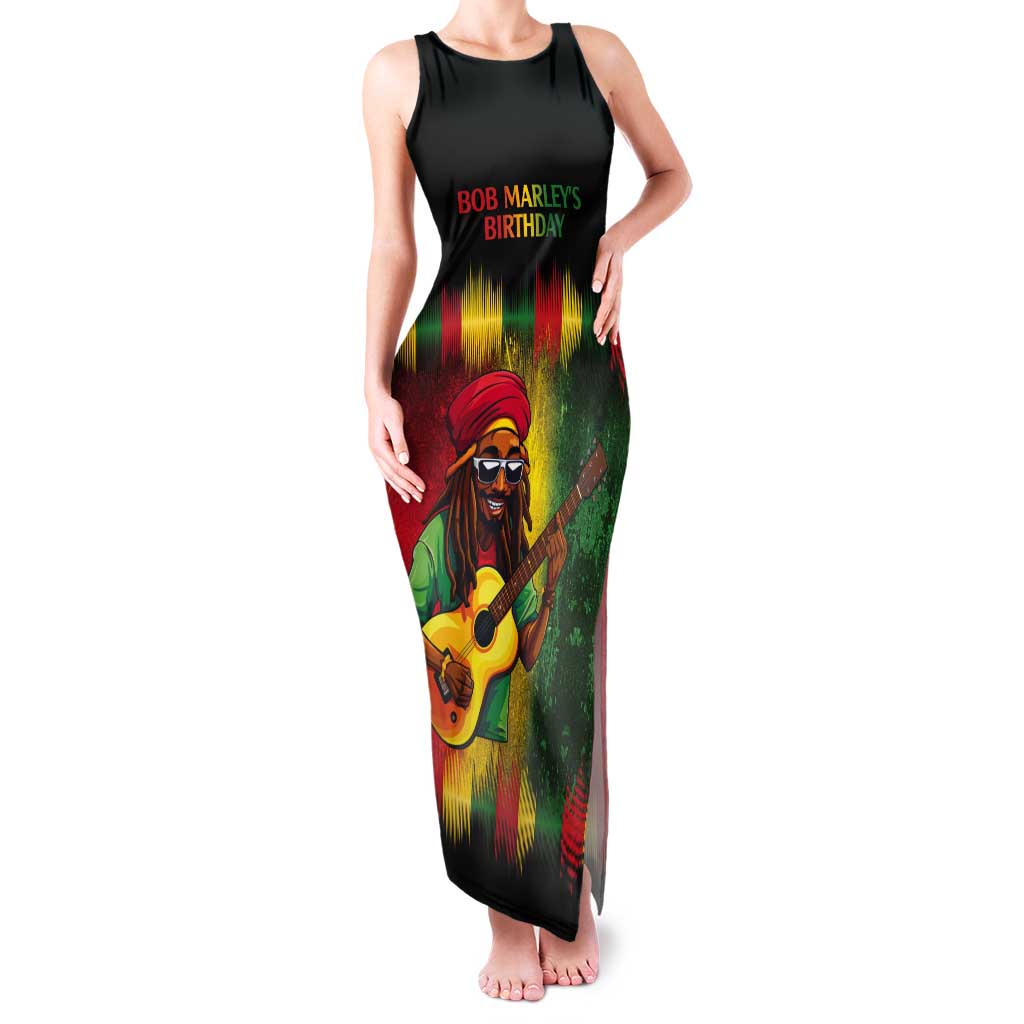 Honoring Reggae Legend Bob Birthday Tank Maxi Dress - Wonder Print Shop
