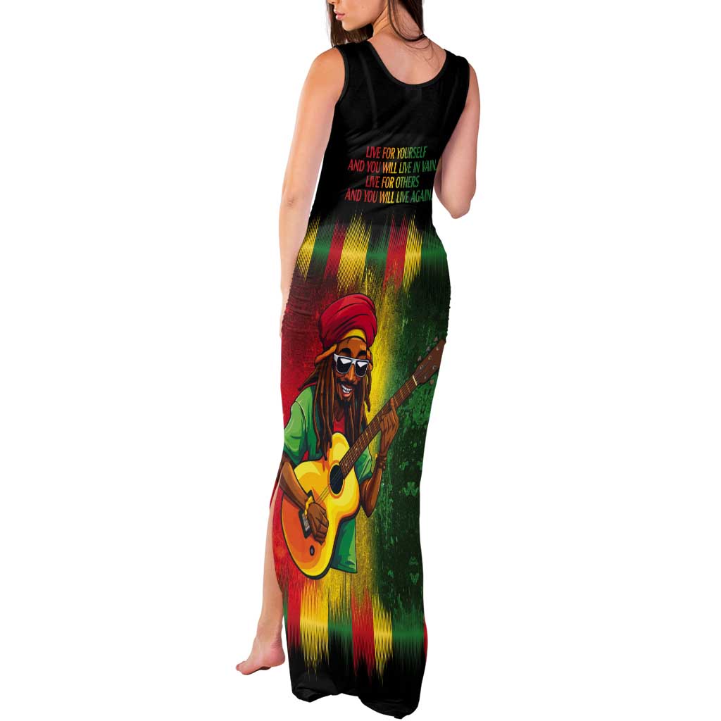 Honoring Reggae Legend Bob Birthday Tank Maxi Dress - Wonder Print Shop