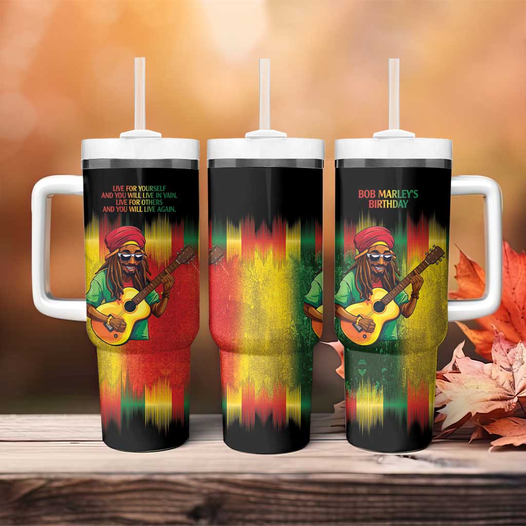 Honoring Reggae Legend Bob Birthday Tumbler With Handle - Wonder Print Shop