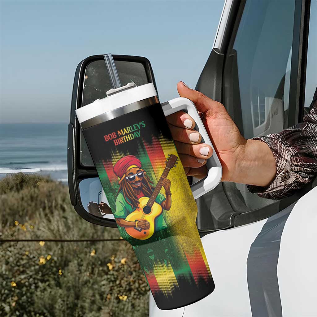Honoring Reggae Legend Bob Birthday Tumbler With Handle - Wonder Print Shop