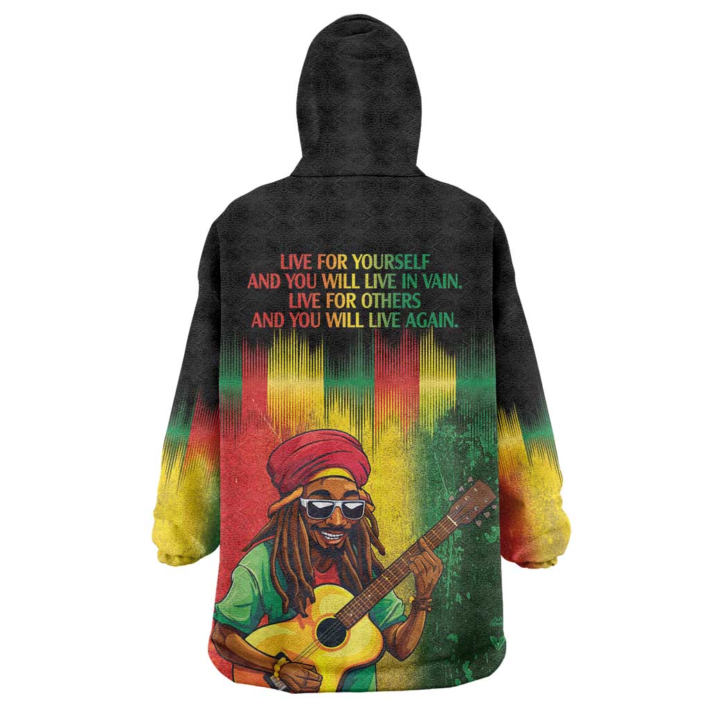 Honoring Reggae Legend Bob Birthday Wearable Blanket Hoodie - Wonder Print Shop