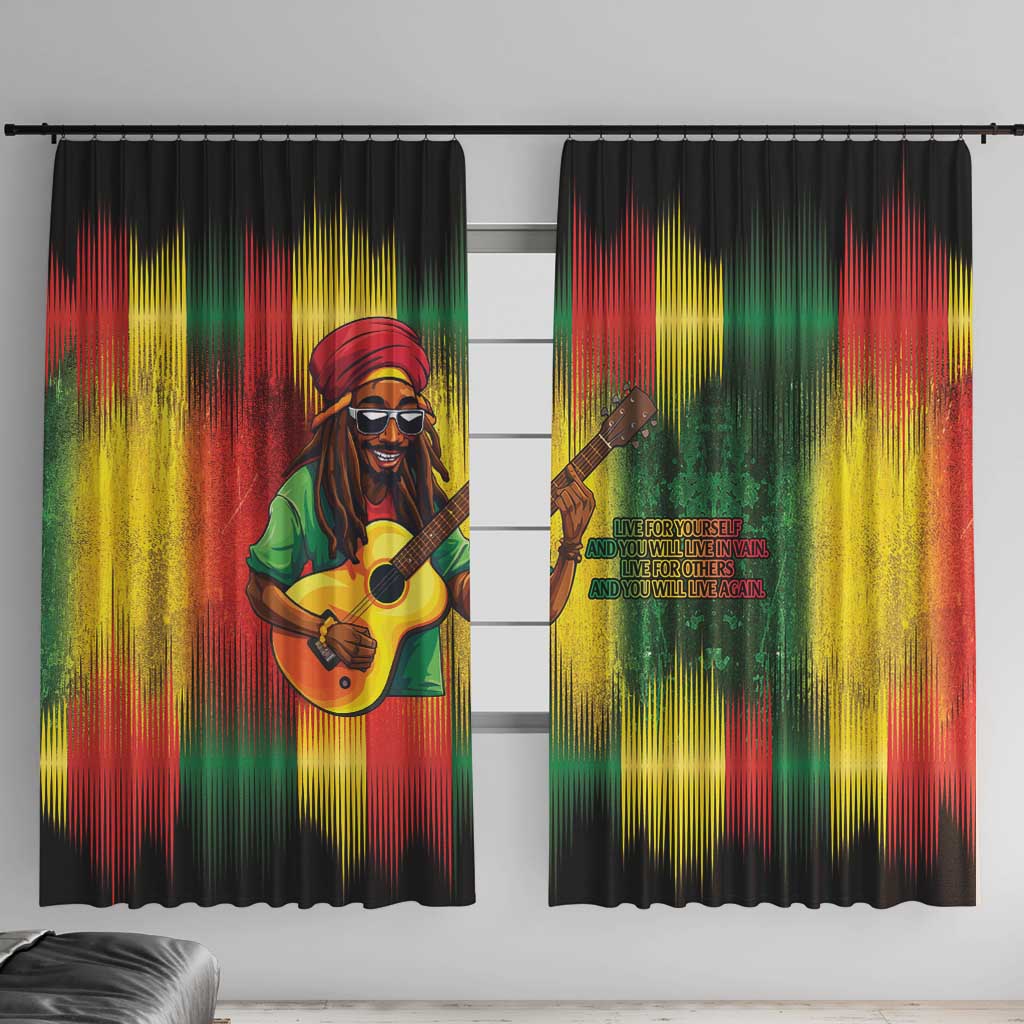 Honoring Reggae Legend Bob Birthday Window Curtain - Wonder Print Shop
