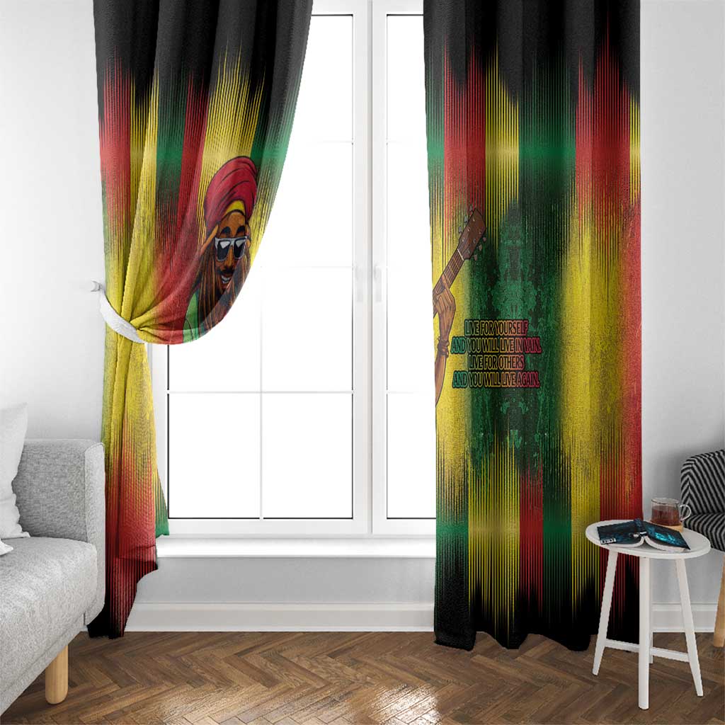 Honoring Reggae Legend Bob Birthday Window Curtain - Wonder Print Shop