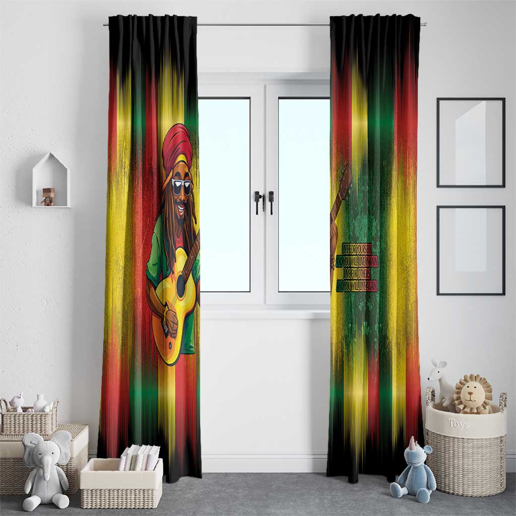 Honoring Reggae Legend Bob Birthday Window Curtain - Wonder Print Shop