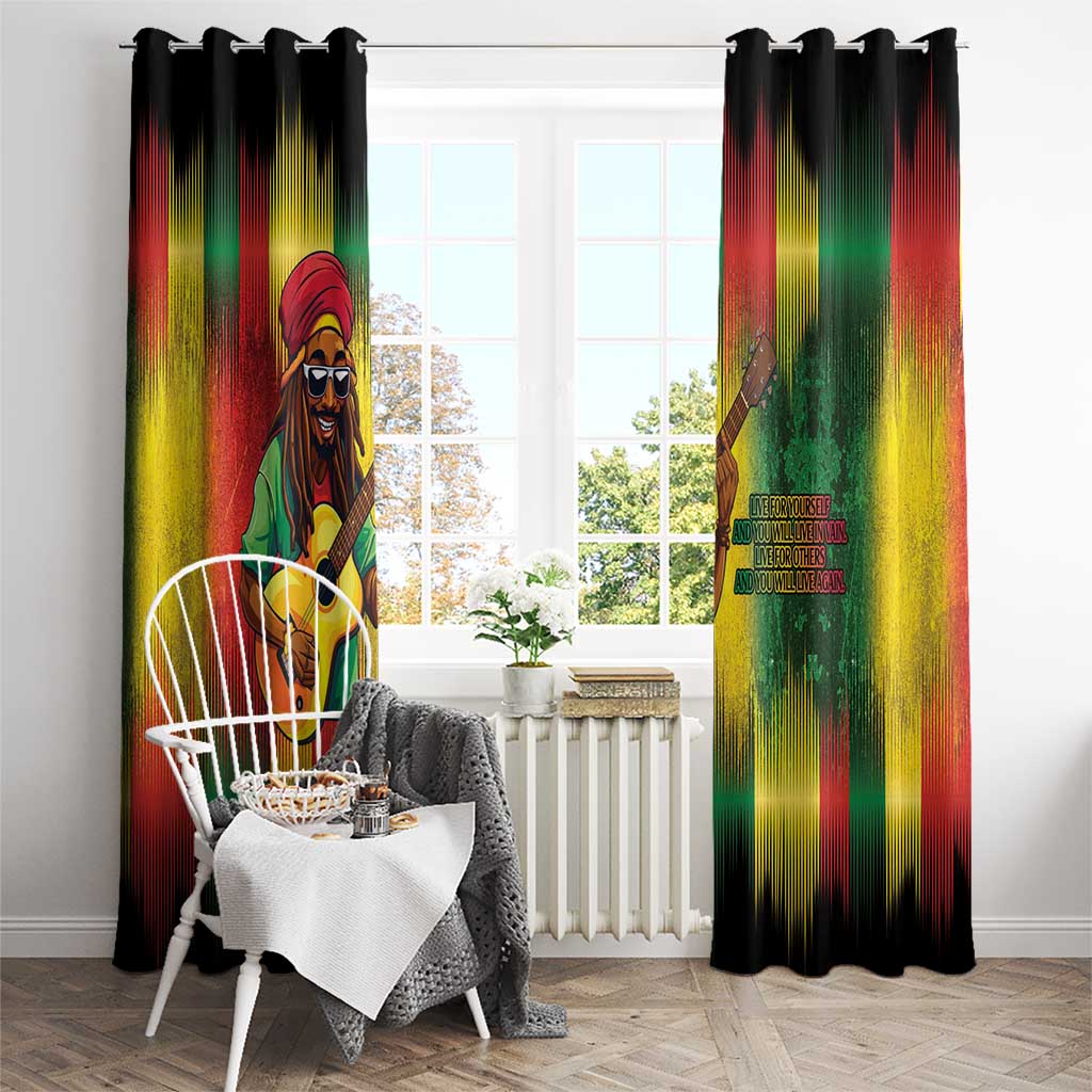 Honoring Reggae Legend Bob Birthday Window Curtain - Wonder Print Shop