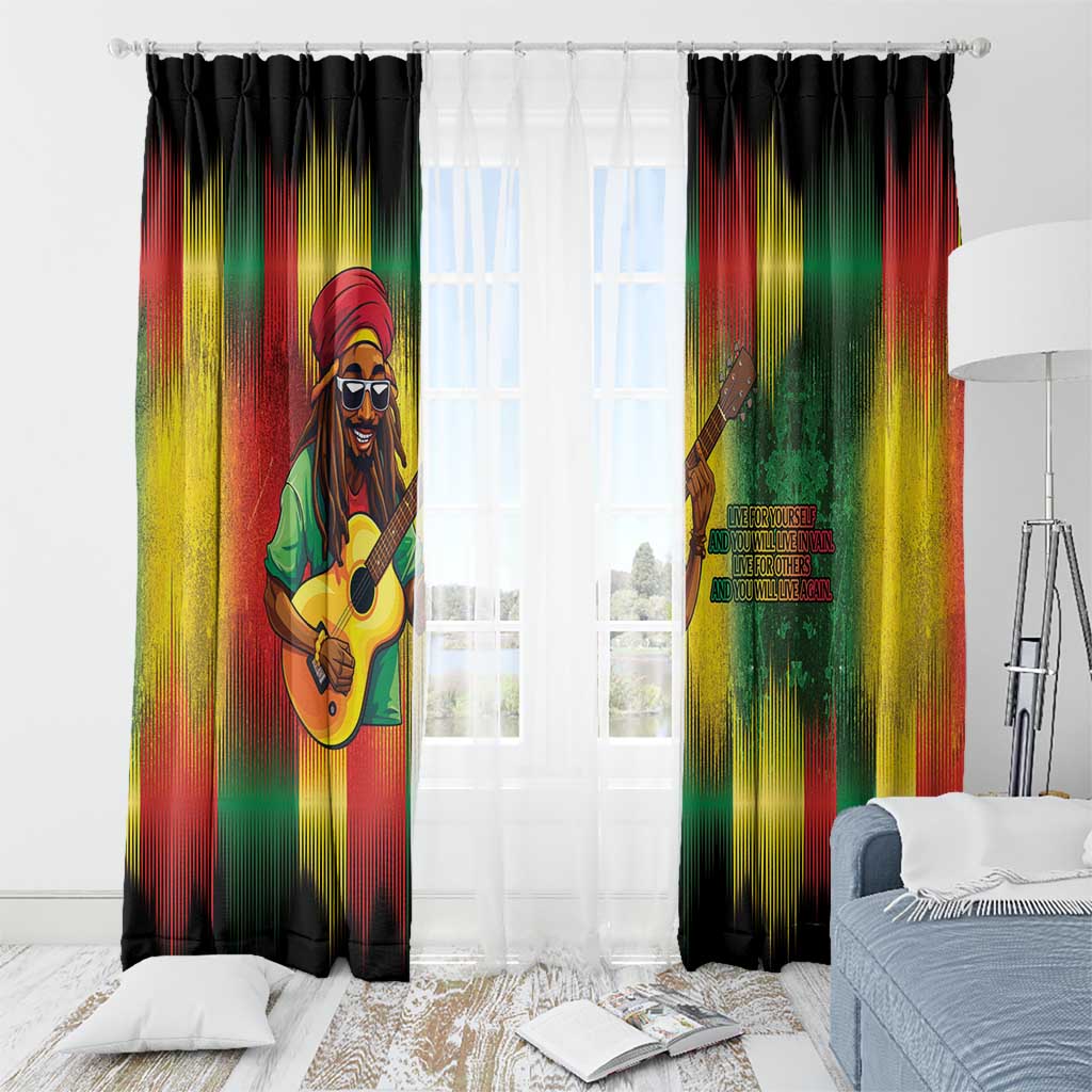 Honoring Reggae Legend Bob Birthday Window Curtain - Wonder Print Shop