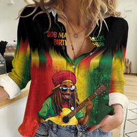 Honoring Reggae Legend Bob Birthday Women Casual Shirt - Wonder Print Shop