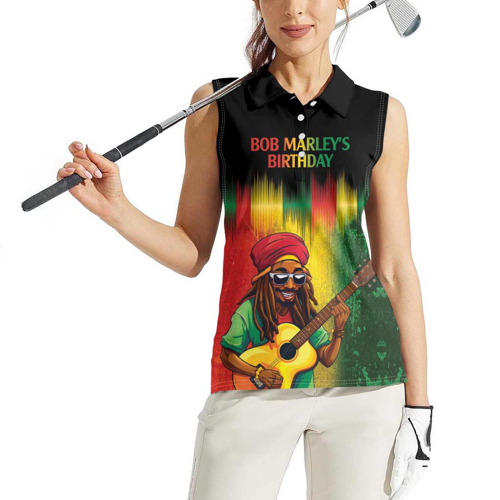 Honoring Reggae Legend Bob Birthday Women Sleeveless Polo Shirt - Wonder Print Shop