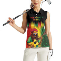Honoring Reggae Legend Bob Birthday Women Sleeveless Polo Shirt - Wonder Print Shop