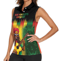 Honoring Reggae Legend Bob Birthday Women Sleeveless Polo Shirt - Wonder Print Shop