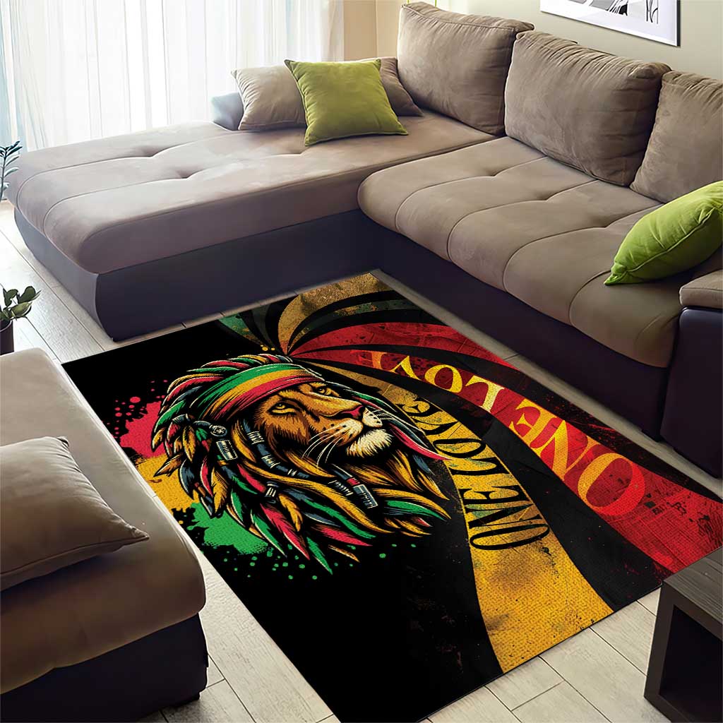 Jamaica Rastafarian Lion One Love Area Rug LT9 - Wonder Print Shop