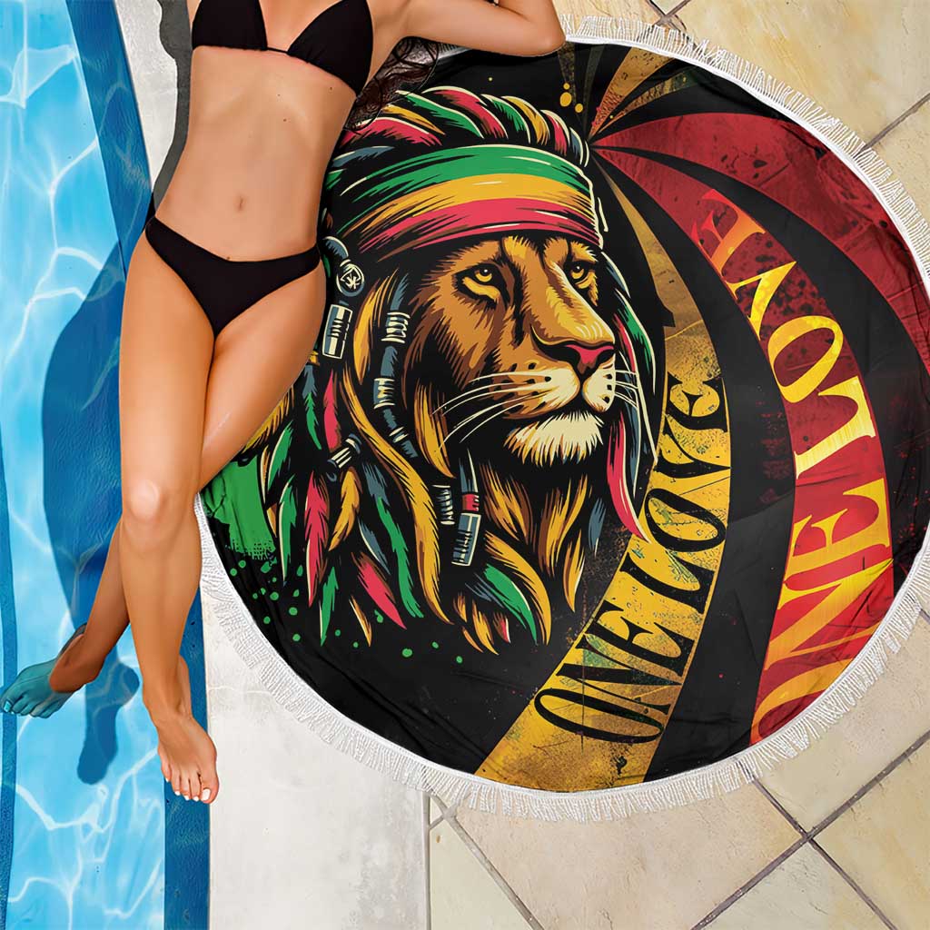 Jamaica Rastafarian Lion One Love Beach Blanket LT9 - Wonder Print Shop