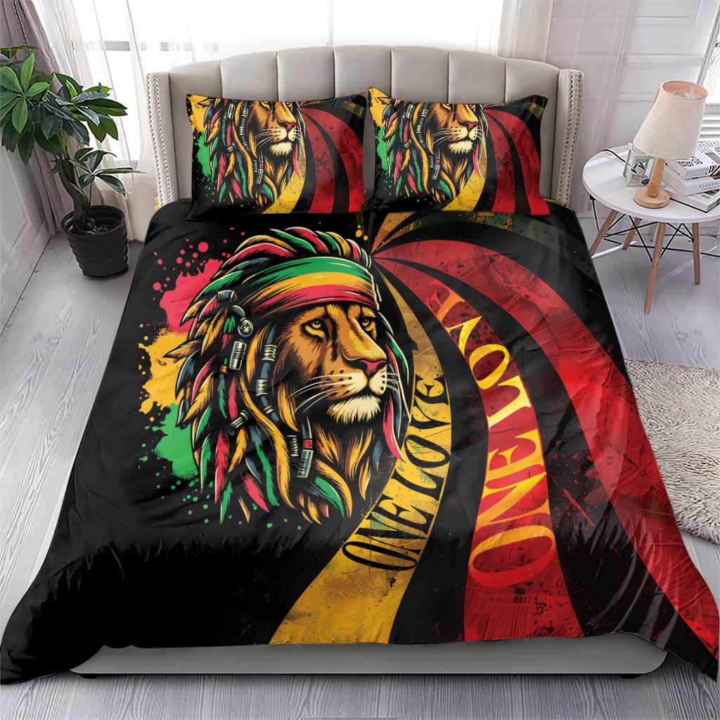 Jamaica Rastafarian Lion One Love Bedding Set LT9 - Wonder Print Shop