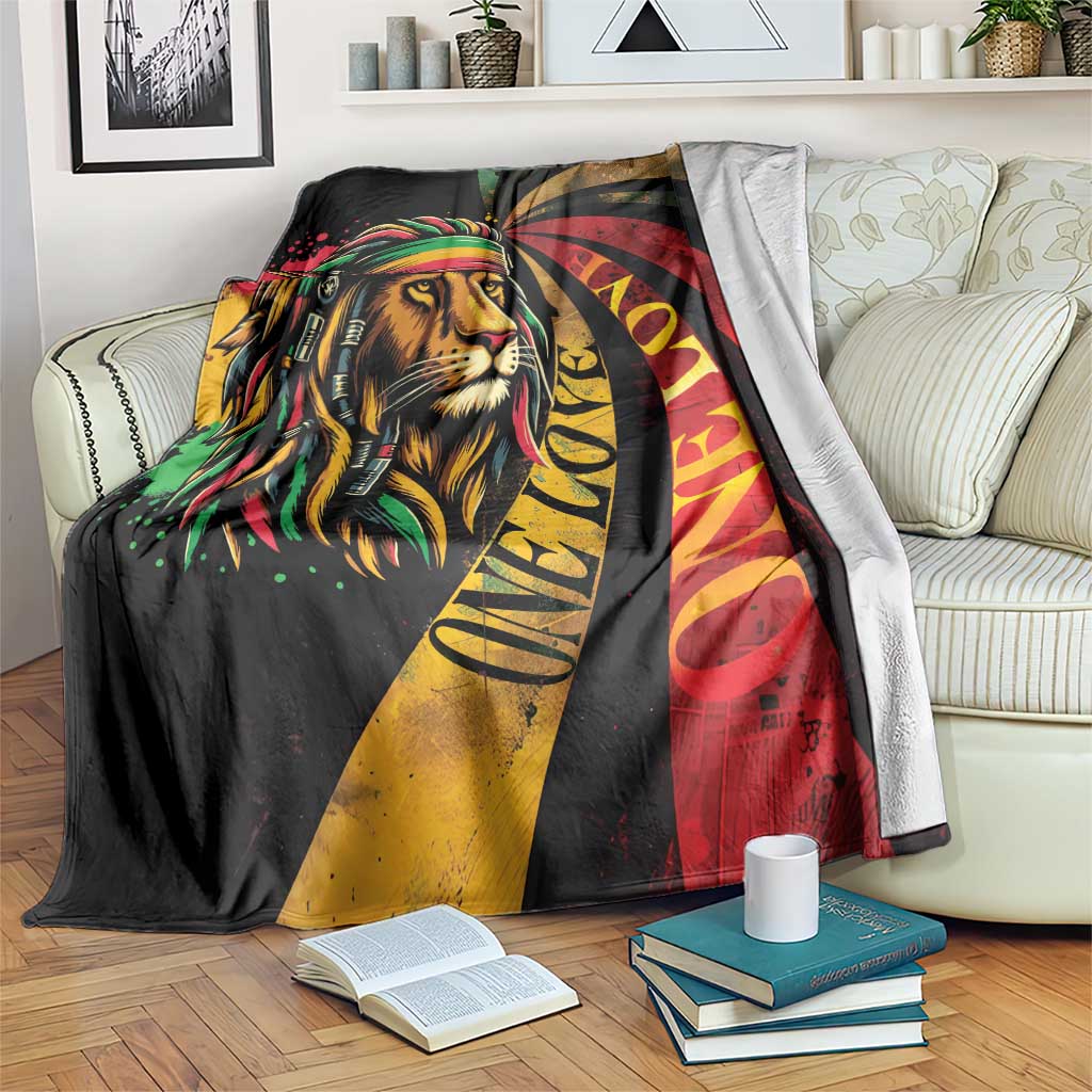 Jamaica Rastafarian Lion One Love Blanket