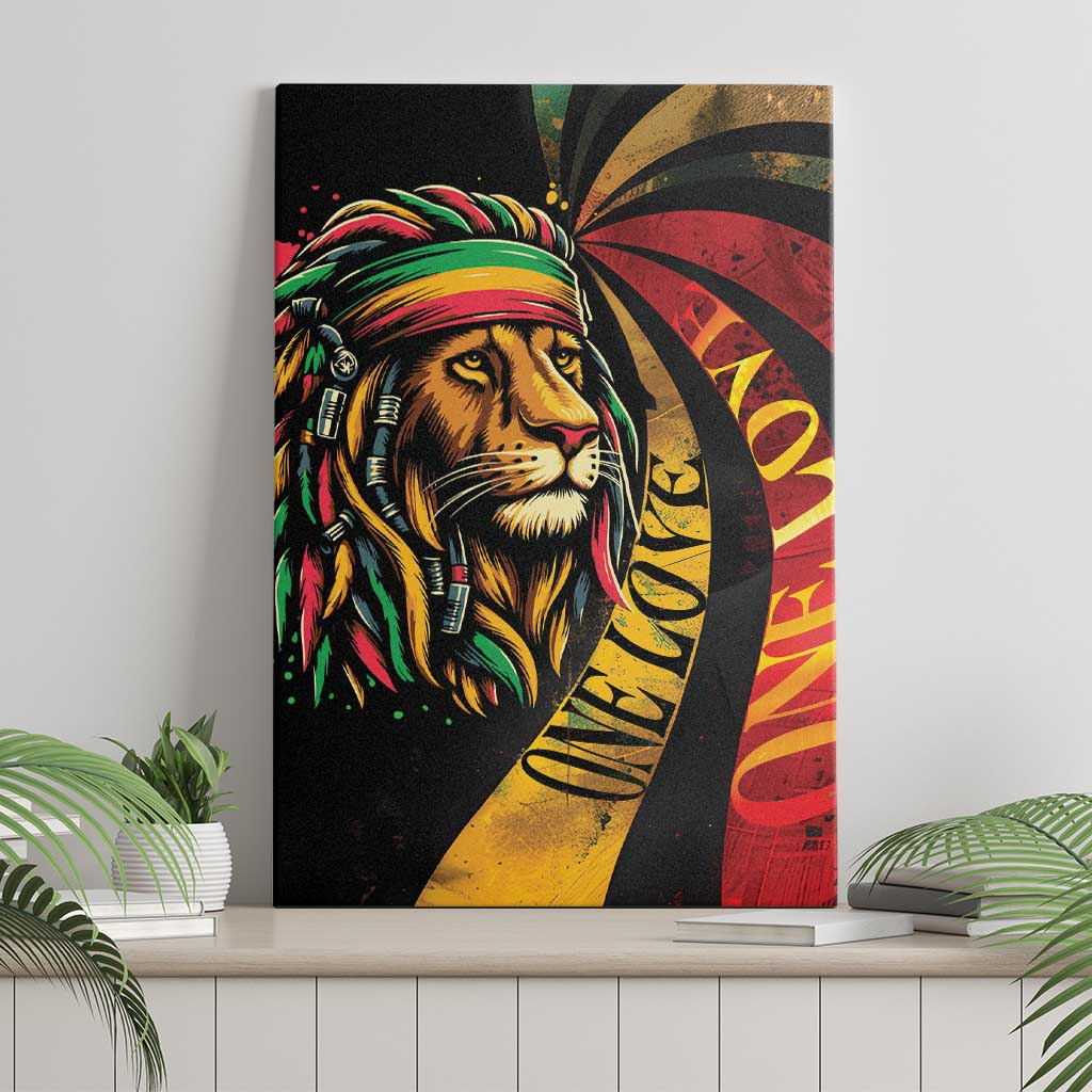 Jamaica Rastafarian Lion One Love Canvas Wall Art LT9 - Wonder Print Shop