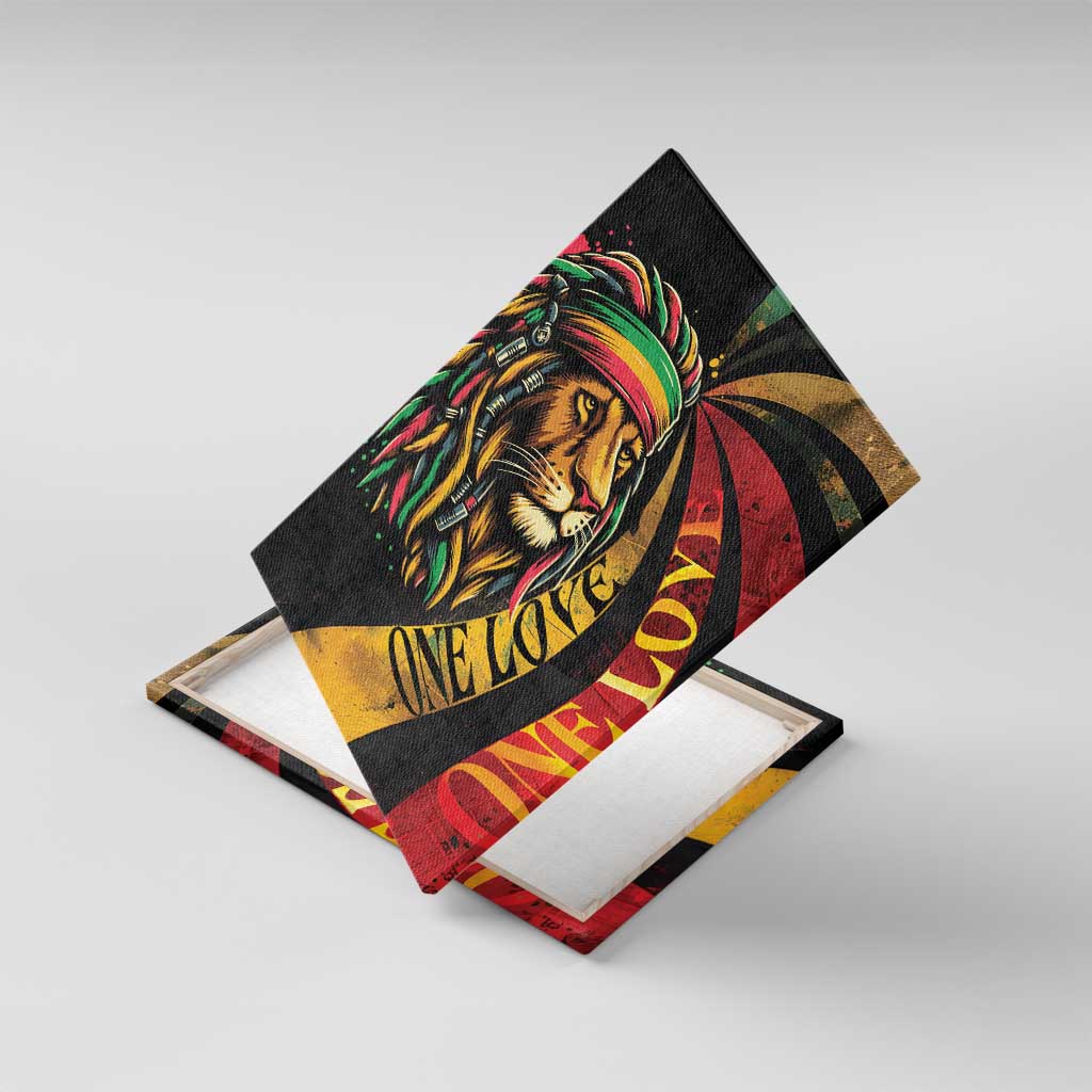 Jamaica Rastafarian Lion One Love Canvas Wall Art LT9 - Wonder Print Shop