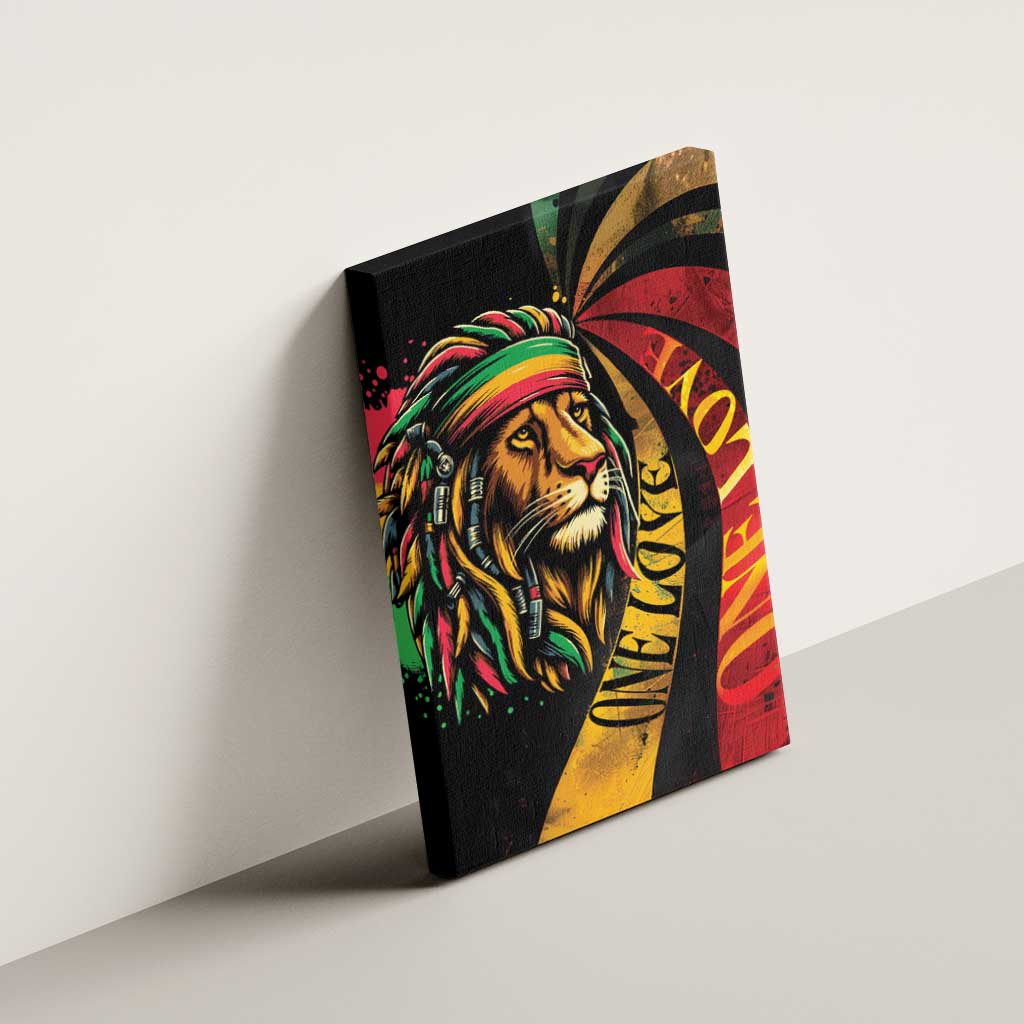 Jamaica Rastafarian Lion One Love Canvas Wall Art LT9 - Wonder Print Shop