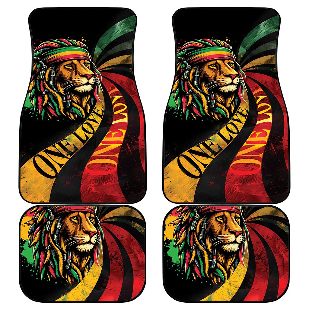 Jamaica Rastafarian Lion One Love Car Mats LT9 - Wonder Print Shop