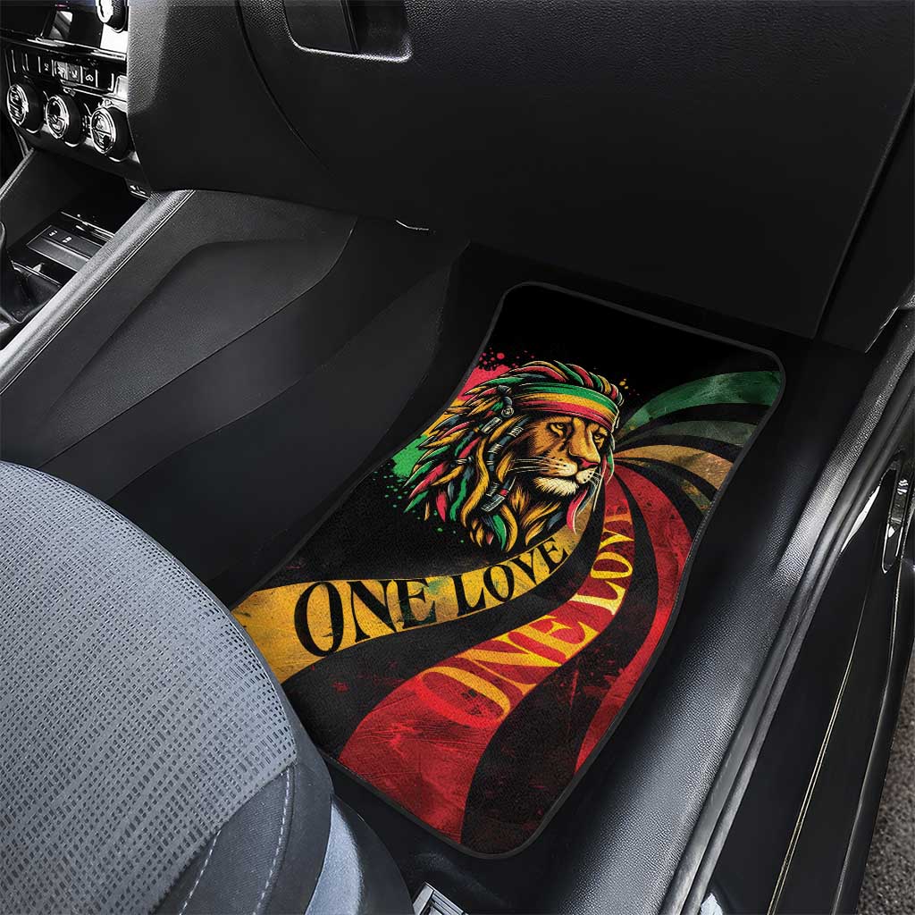 Jamaica Rastafarian Lion One Love Car Mats LT9 - Wonder Print Shop