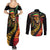 Jamaica Rastafarian Lion One Love Couples Matching Summer Maxi Dress and Long Sleeve Button Shirt LT9 - Wonder Print Shop