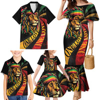 Jamaica Rastafarian Lion One Love Family Matching Mermaid Dress and Hawaiian Shirt LT9 - Wonder Print Shop
