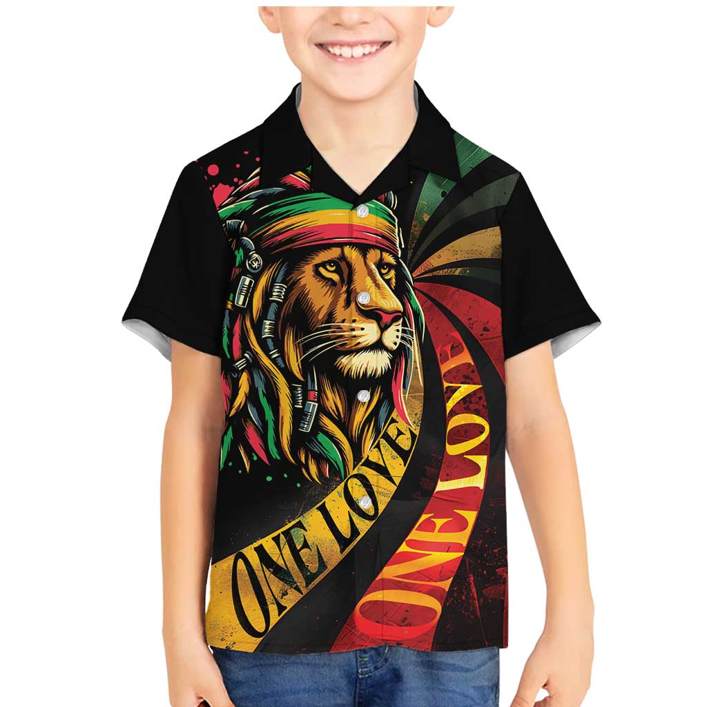 Jamaica Rastafarian Lion One Love Family Matching Mermaid Dress and Hawaiian Shirt LT9 - Wonder Print Shop