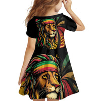 Jamaica Rastafarian Lion One Love Family Matching Off Shoulder Short Dress and Hawaiian Shirt LT9 - Wonder Print Shop
