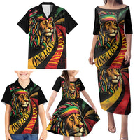 Jamaica Rastafarian Lion One Love Family Matching Puletasi and Hawaiian Shirt - Wonder Print Shop