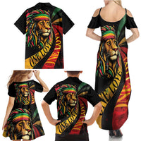 Jamaica Rastafarian Lion One Love Family Matching Summer Maxi Dress and Hawaiian Shirt - Wonder Print Shop