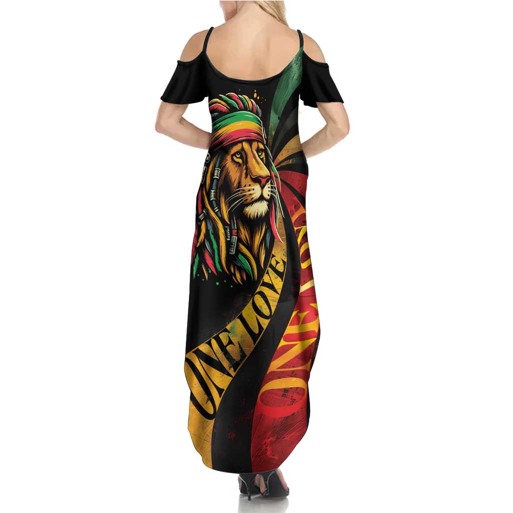 Jamaica Rastafarian Lion One Love Family Matching Summer Maxi Dress and Hawaiian Shirt - Wonder Print Shop