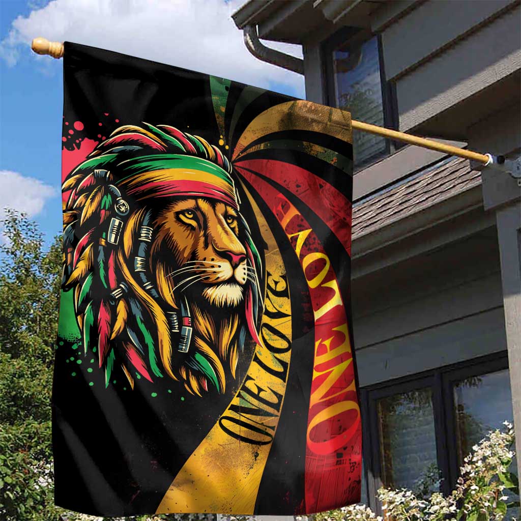 Jamaica Rastafarian Lion One Love Garden Flag - Wonder Print Shop