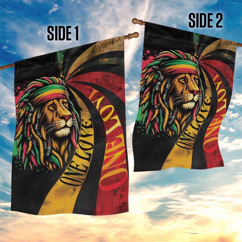 Jamaica Rastafarian Lion One Love Garden Flag - Wonder Print Shop