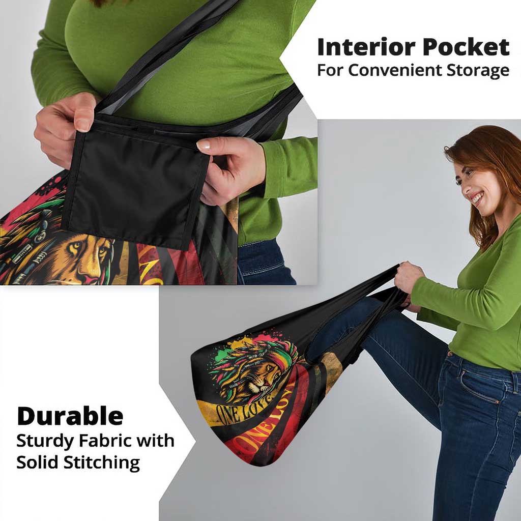 Jamaica Rastafarian Lion One Love Grocery Bag