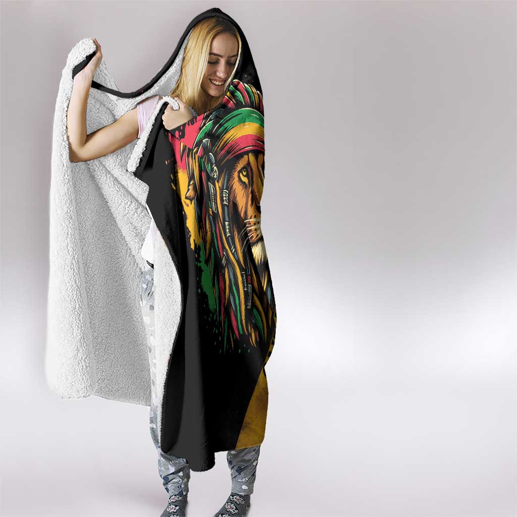 Jamaica Rastafarian Lion One Love Hooded Blanket