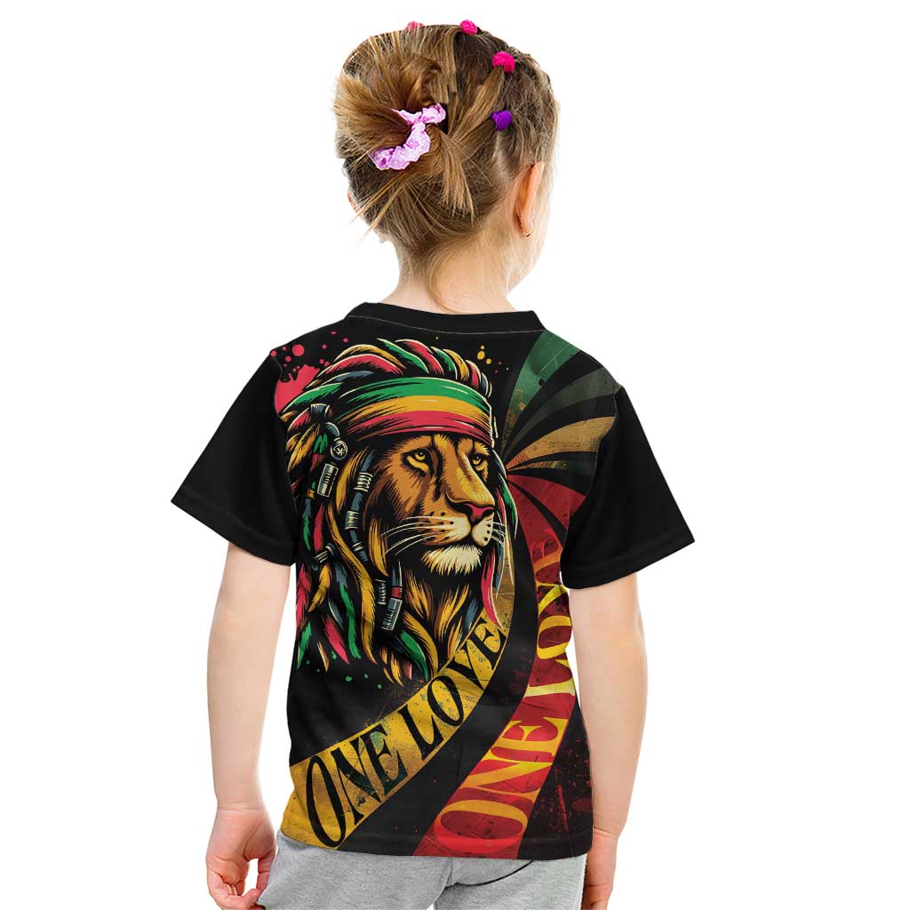 Jamaica Rastafarian Lion One Love Kid T Shirt - Wonder Print Shop