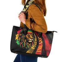 Jamaica Rastafarian Lion One Love Leather Tote Bag - Wonder Print Shop