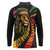 Jamaica Rastafarian Lion One Love Long Sleeve Polo Shirt - Wonder Print Shop