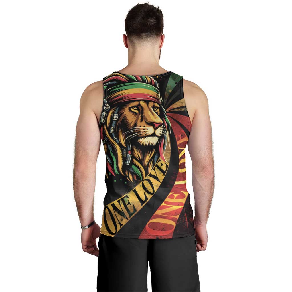 Jamaica Rastafarian Lion One Love Men Tank Top - Wonder Print Shop