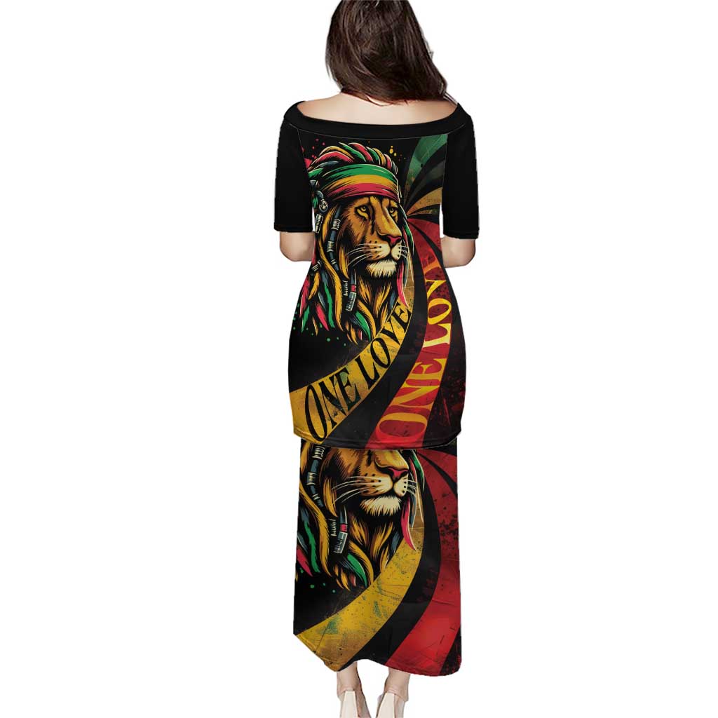 Jamaica Rastafarian Lion One Love Puletasi - Wonder Print Shop