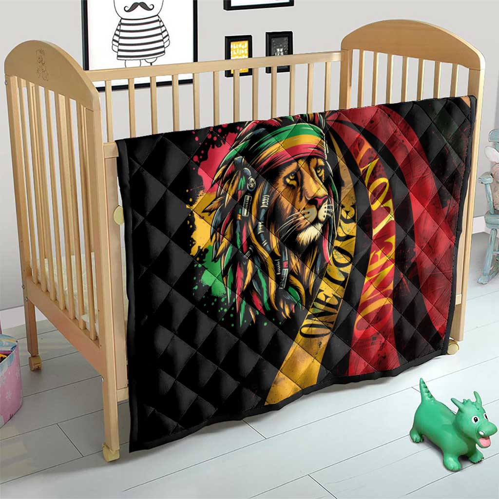 Jamaica Rastafarian Lion One Love Quilt - Wonder Print Shop